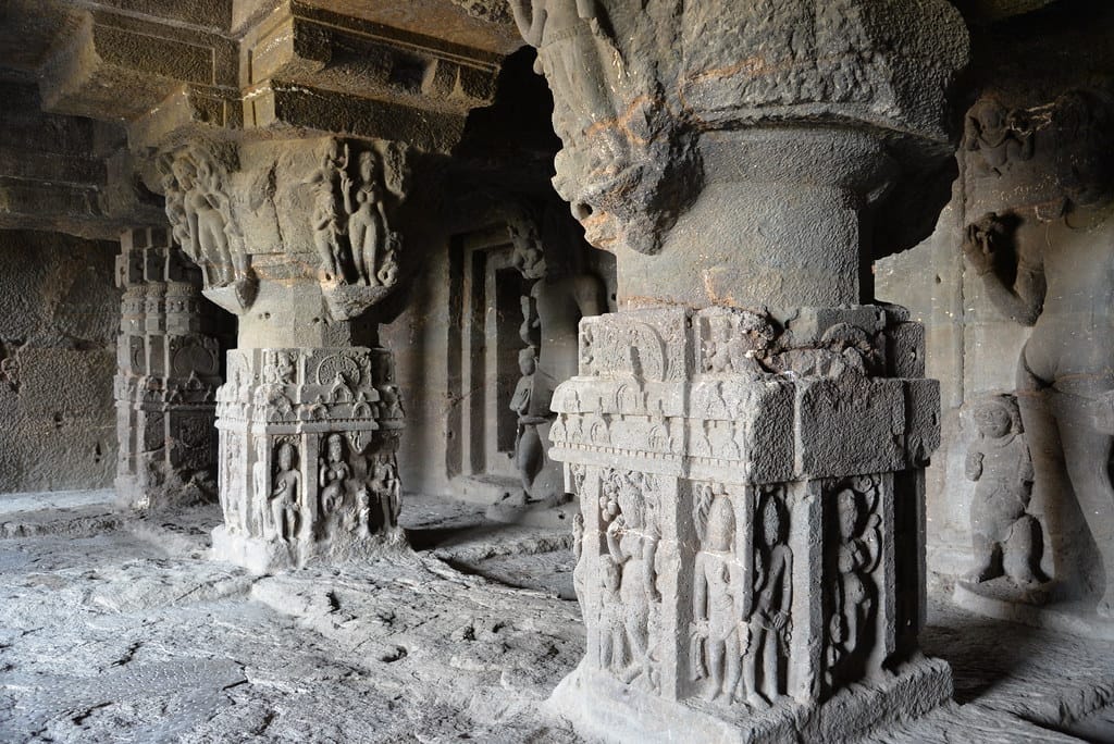 Carved sculptural panel from Kailasa Temple, illustrating the 3-day itinerary blog